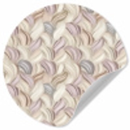 Abstract - Golvend - Pastel Wandcirkel behangsticker klein 186 -3d
