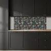 Botanisch - Patroon - Blauw keuken achterwand 2 middel 871 -sfeer1