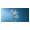 Lelies - Blauw - Glazen Muismat XXL klein -3d_leeg