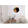 Fastfood - Graffiti - Hamburger - Eten - Modern Wandcirkel aluminium klein -woonkamer
