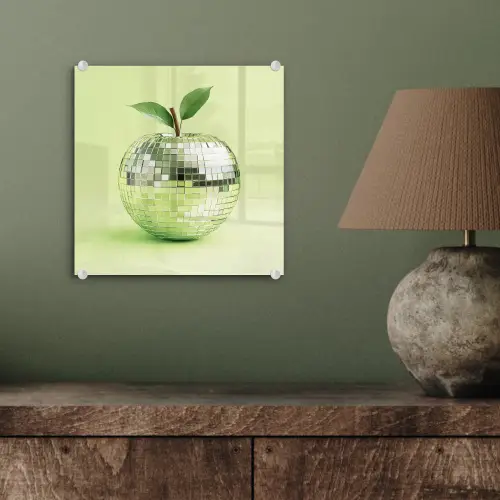 Groen - Disco - Decoratie - Appel plexiglas 5mm klein -sfeer3