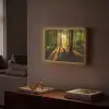 Zon - Bomen - Bos - Landschap - Natuur Light Box met batterij (Wandlamp) middel -sfeer1