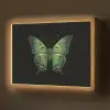 Vlinder - Groen - Diepte Light Box met batterij (Wandlamp) middel -z3d_website