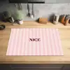 Nice - Strepen - Roze Inductie beschermer vinyl 3mm klein -sfeer5