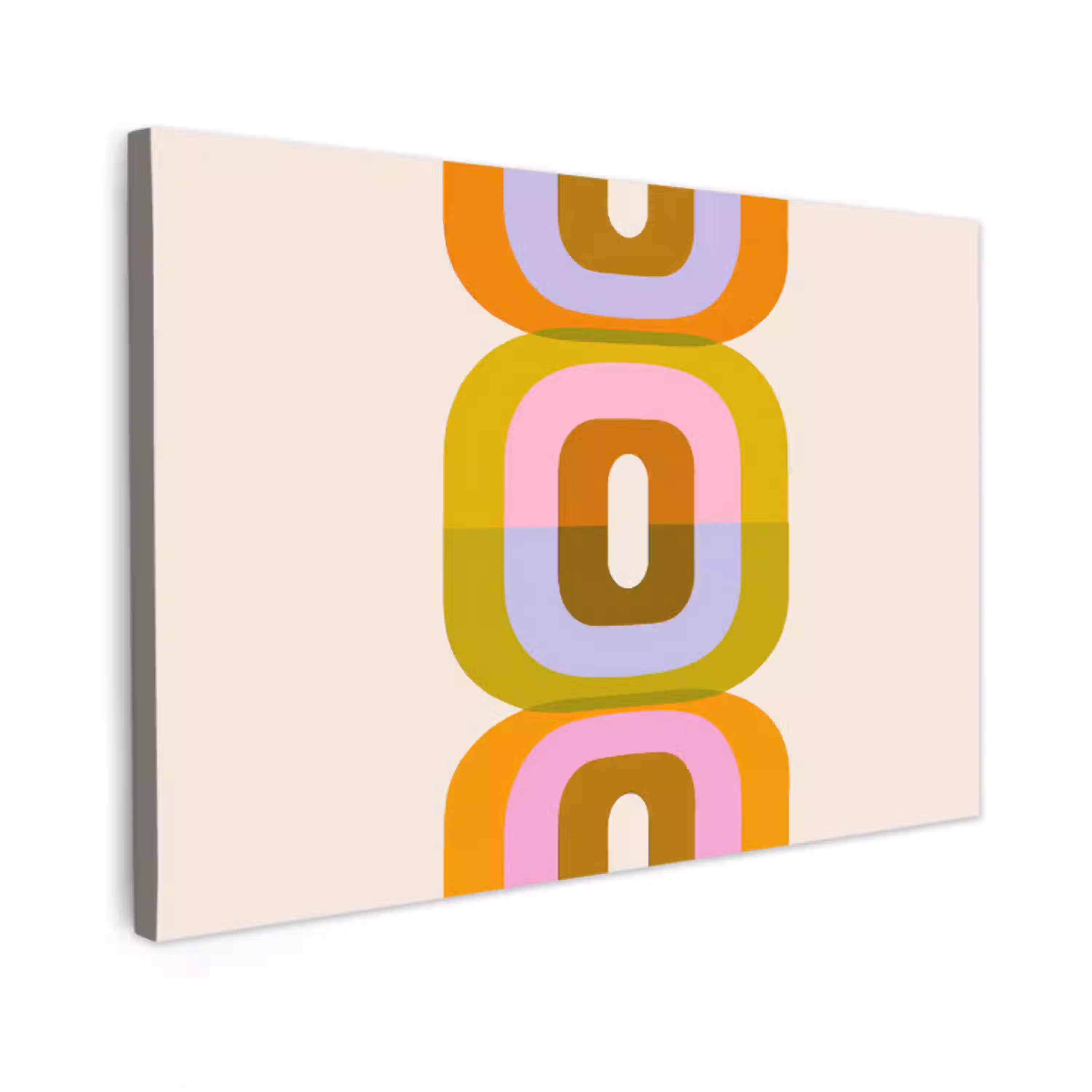 Stapel - Vormen - Geblokt - Oranje canvas 2cm klein -z3d