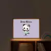 Panda - Paars - Strikje - Kawaii Light Box met batterij (Wandlamp kind) middel -sfeer1_kind