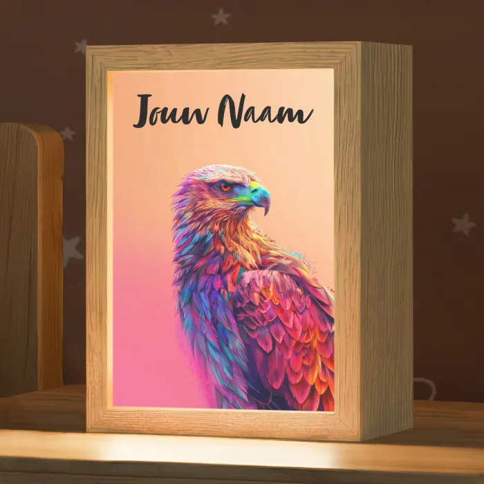 Arend - Vogel - Kleurrijk - Dier Light Box met kabel (Kinderlampje) klein -zzz_3d_website