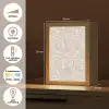 Bloemenprint - Grijs - Crème Light Box met kabel (Tafellamp) klein 925 -USP_NL
