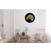 Croissant - Brood - Goud - Zwart Wandcirkel aluminium klein -woonkamer