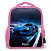 Blauwe blitz Kinderrugzak - Roze middel -3d