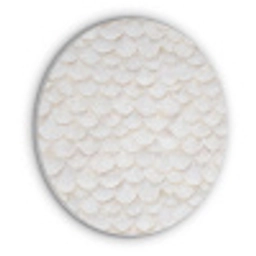Schubben - Wit - Elegant Akoestische PET Vilt - Rond klein 838 -3d