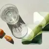 Golven - Abstract - Lichtgroen - Sierlijk onderzetter kurk middel -sfeer4