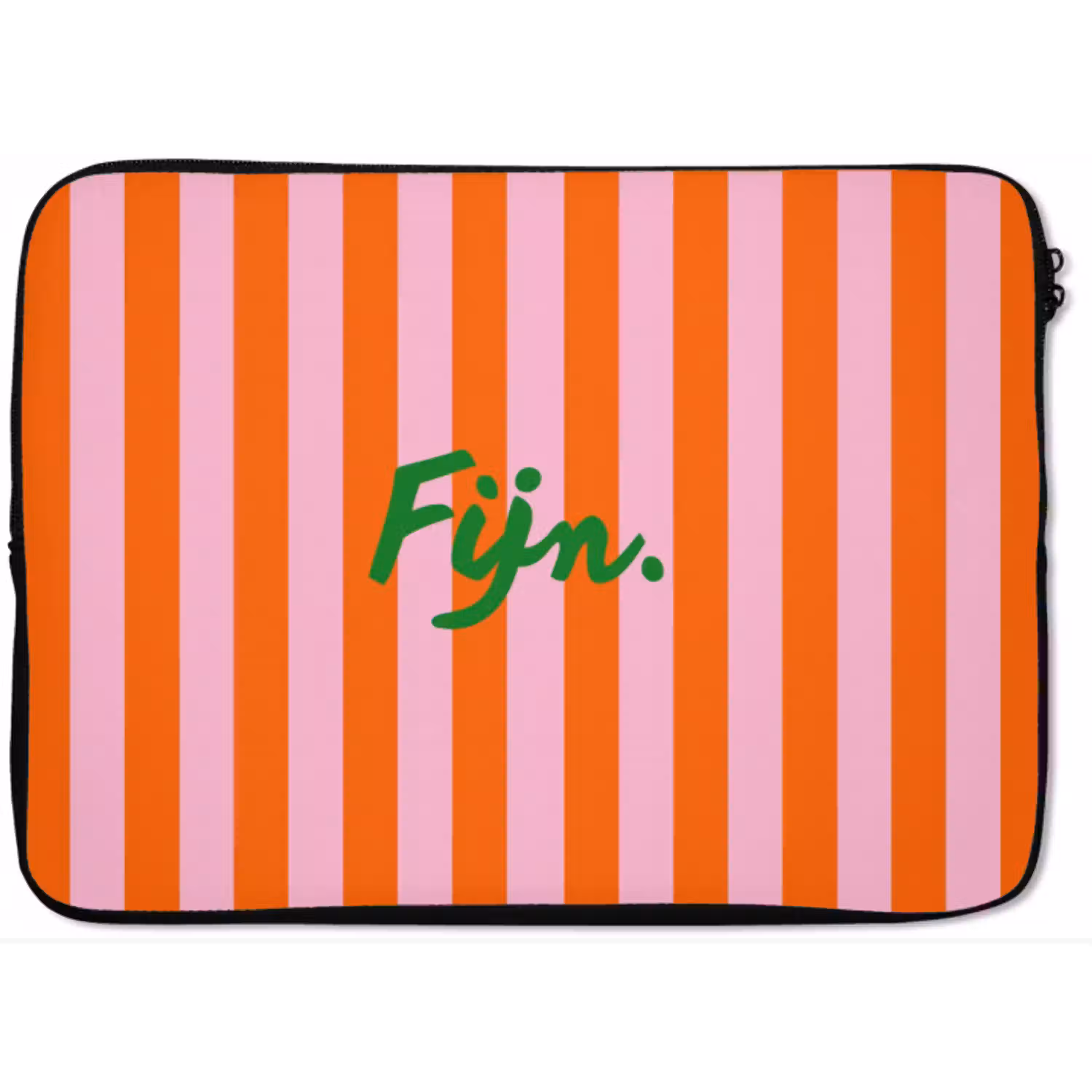 Patroon - Oranje - Fijn - Strepen laptophoes neopreen klein -zkaufland3dotto