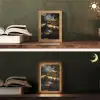 Lippen - Goud - Abstract - Zwart - Vrouw Light Box met kabel (Tafellamp) klein -sfeer3