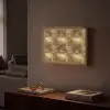 Palm - Waaier - Goud Light Box met batterij (Wandlamp) middel 907 -sfeer1
