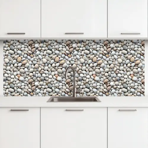 Zomer - Lichte - Kiezels keuken achterwand 2 middel 871 -3d