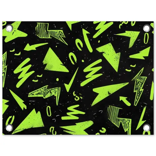 Gaming - Vormen - Pijlen - Abstract - Zwart tuinposter los doek klein -3d