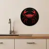 Krab - Rood - Vissen - Schaaldieren KitchenYeah - Keuken - Wandcirkel Forex klein -sfeer3