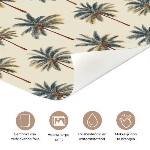 Palmbomen - Tropisch - Groen deurposter klein 289 -closeup_NL