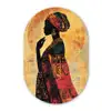Vrouw - Silhouet - Patronen - Sierlijk Wandcirkel Ovaal Forex klein -3d