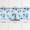 Madeliefjes - Blauw - Patroon keuken achterwand 2 middel 871 -3d
