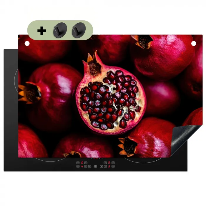 Granaatappel - Rood - Fruit Inductie beschemer met haakjes klein -3d