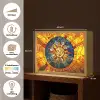 Mozaïek - Zon - Geel - Cirkel Light Box met batterij (Wandlamp) middel -USP_websiteoverzichtNL