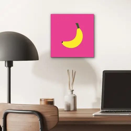 Banaan - Geel - Fruit aluminium wit klein -sfeer5