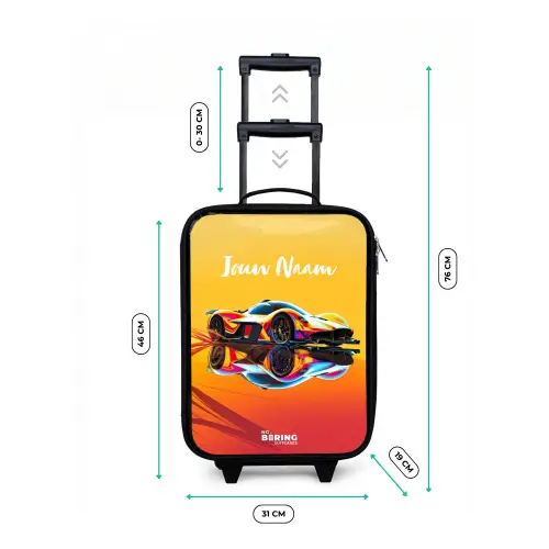 Sunbeam sprinter Kinderkoffer - Zwart klein -productfoto_formaten