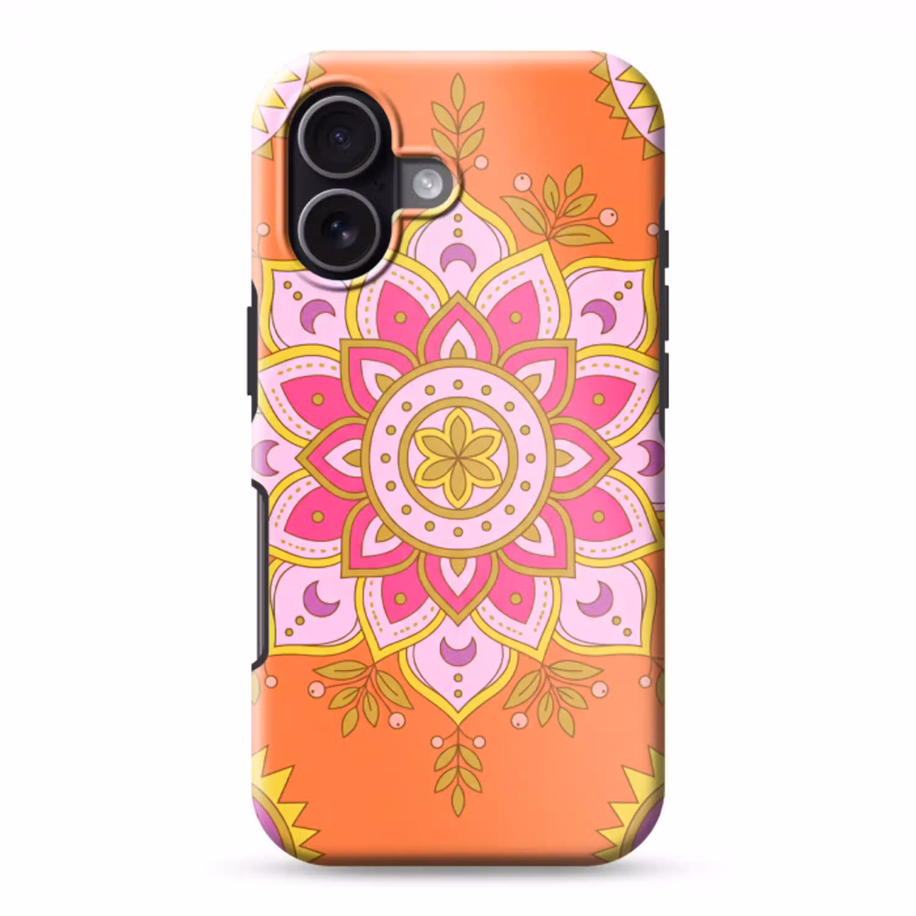 Patroon - Bloemmotief - Decoratie - Abstract - Roze Toughcase MagSafe Apple iPhone 17 klein -3d
