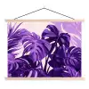 Bladeren - Paars - Tropisch - Abstract textielposter latten blank klein -3d