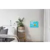 Badeend - Dobberen - Blauw textielposter latten blank klein -woonkamer