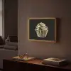 Cupcake - Eten - Goud - Zwart Light Box met batterij (Wandlamp) middel -sfeer1