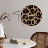 Luipaardprint - Bruin - Courage - Sierlijk Wandcirkel behangsticker klein -sfeer3
