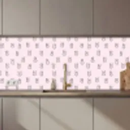 Konijnen - Minimalistisch - Roze keuken achterwand 2 middel 871 zz_3dshopping