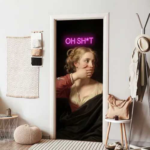 Quote - Neon - vrouw deurposter klein -sfeer6