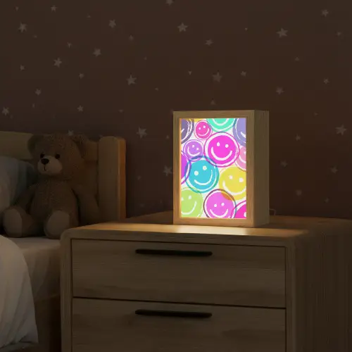 Smileys - Kleurrijk - Neon Light Box met kabel klein -sfeer1_kind