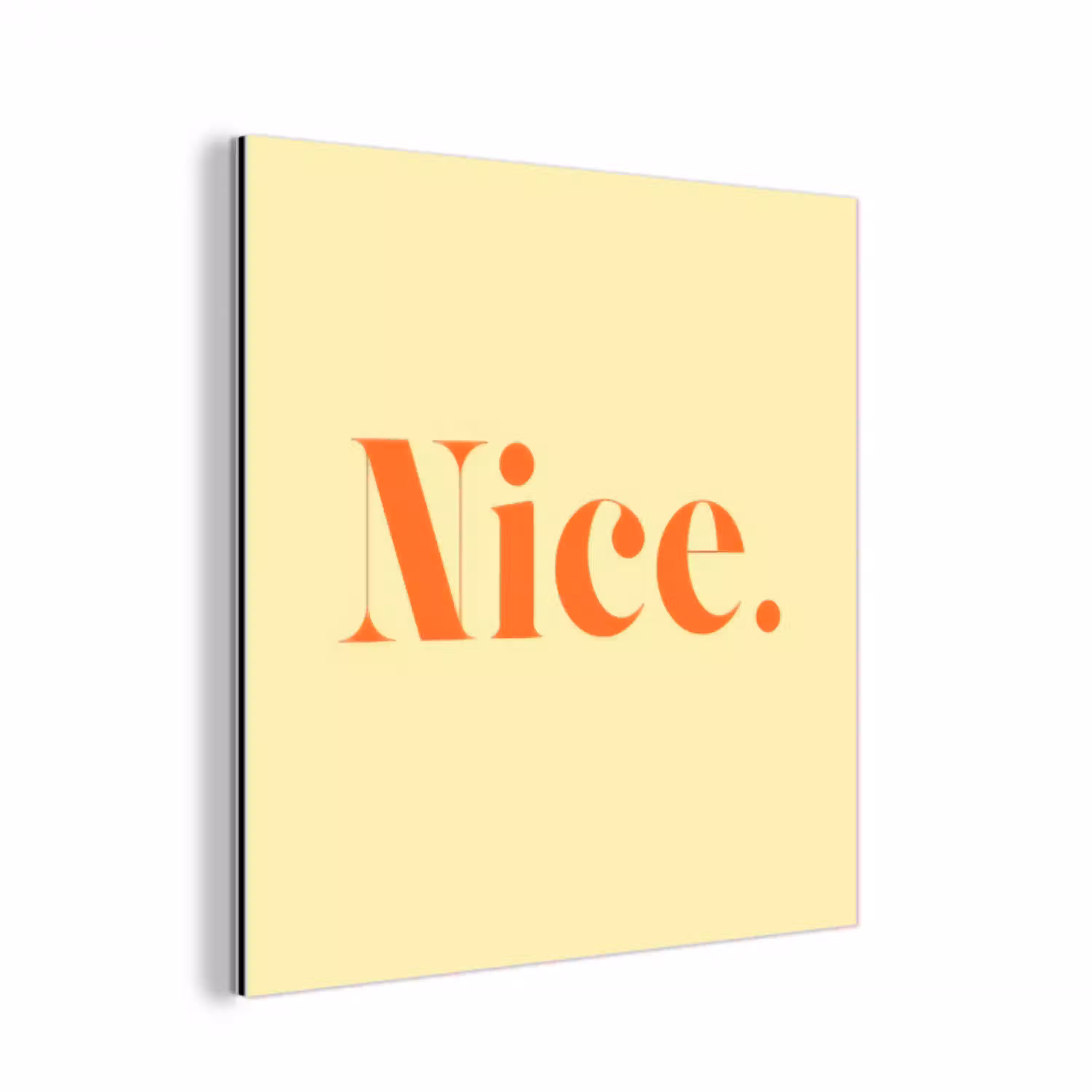 Nice - Oranje - Geel - Minimalistisch aluminium wit klein -3d