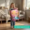 Kitten met flamingo in tropisch bloemenparadijs Kinderkoffer - Roze klein -sfeer2_NL
