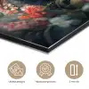 Panda - Wilde dieren - Bloemen - Natuur aluminium wit klein -closeup_NL