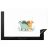 Planten - Sterren - Dinosaurussen - Oranje Inductie beschermer vinyl 3mm klein -3d