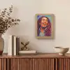 Regenboogkleuren - Man - schilderij Light Box met kabel (Tafellamp) klein -sfeer2