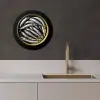 Sardines - Vissen - Rond - Zwart KitchenYeah - Keuken - Wandcirkel Forex klein -sfeer1