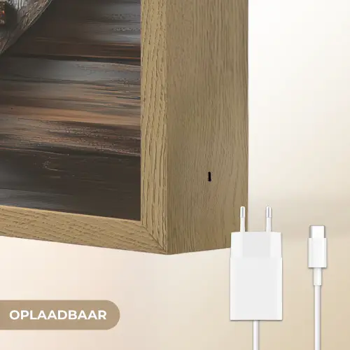 Home - Hart - Houtlook - Liefde Light Box met batterij (Wandlamp) middel -USP_websiteoplaadbaarNL