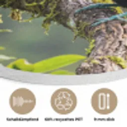 Toekan - Jungle - Natuur - Kleurrijk Akoestische PET Vilt - Rond klein -closeup_DE