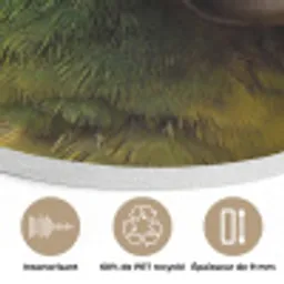 Ara - Portret - Groen Akoestische PET Vilt - Rond klein -closeup_FR