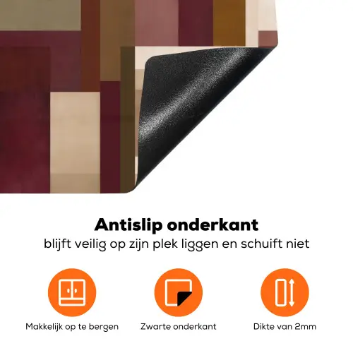 Modern - Geometrie - Kleurrijk Inductie beschermer vinyl 3mm klein 276 -zzzzzzz-td-onderkant