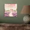 Lavendelveld - Huis - Paars plexiglas 5mm klein -sfeer3
