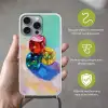 Dobbelstenen - Kleurrijk - Getallen - Stipjes Hoesje iPhone 16 Pro Max met koord klein -sfeer2_NL