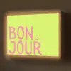 Groen - Smiley - Bonjour - Roze Light Box met batterij (Wandlamp) middel -z3d_website